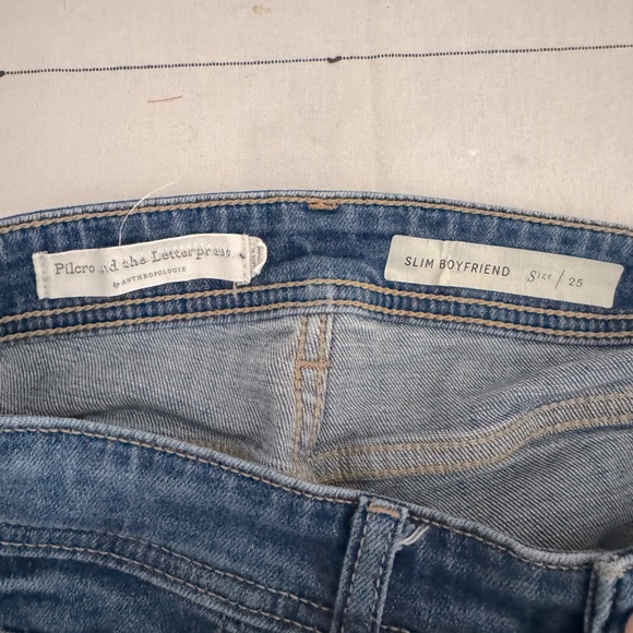 Anthropologie Pilcro and the Letterpress Mid-Rise Slim Boyfriend Jeans Size 25 - Picture 5 of 6